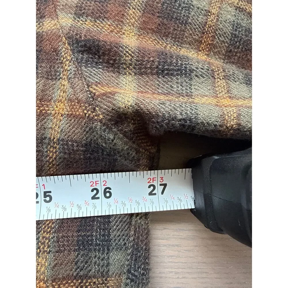 J. Crew Vintage Oarsman Brown Plaid Flannel Shirt Size XL XLarge